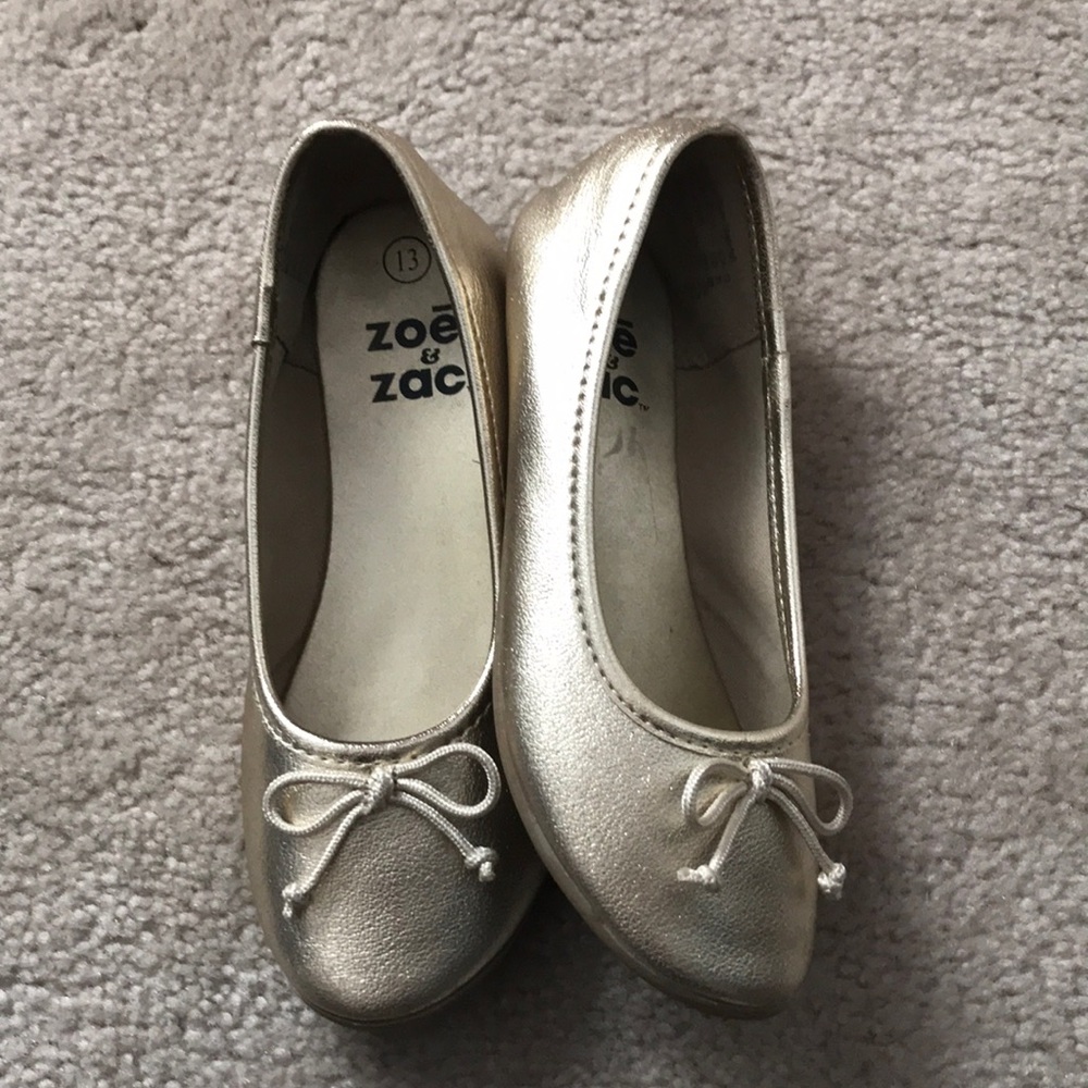 Golden coloured flats
